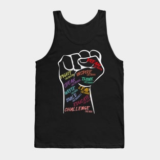 Black History Month Inspirational Leaders Power Fist Hand T shirt Tank Top